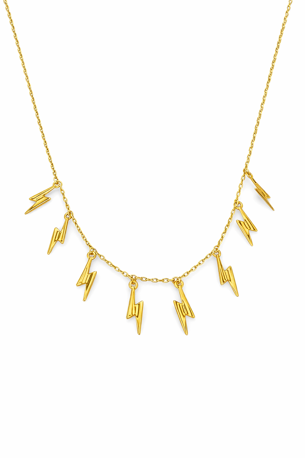 Collar Oro 14k con 8 Rayos Colgando