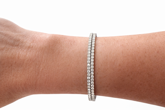 Pulsera en Plata Rodinada con Circones