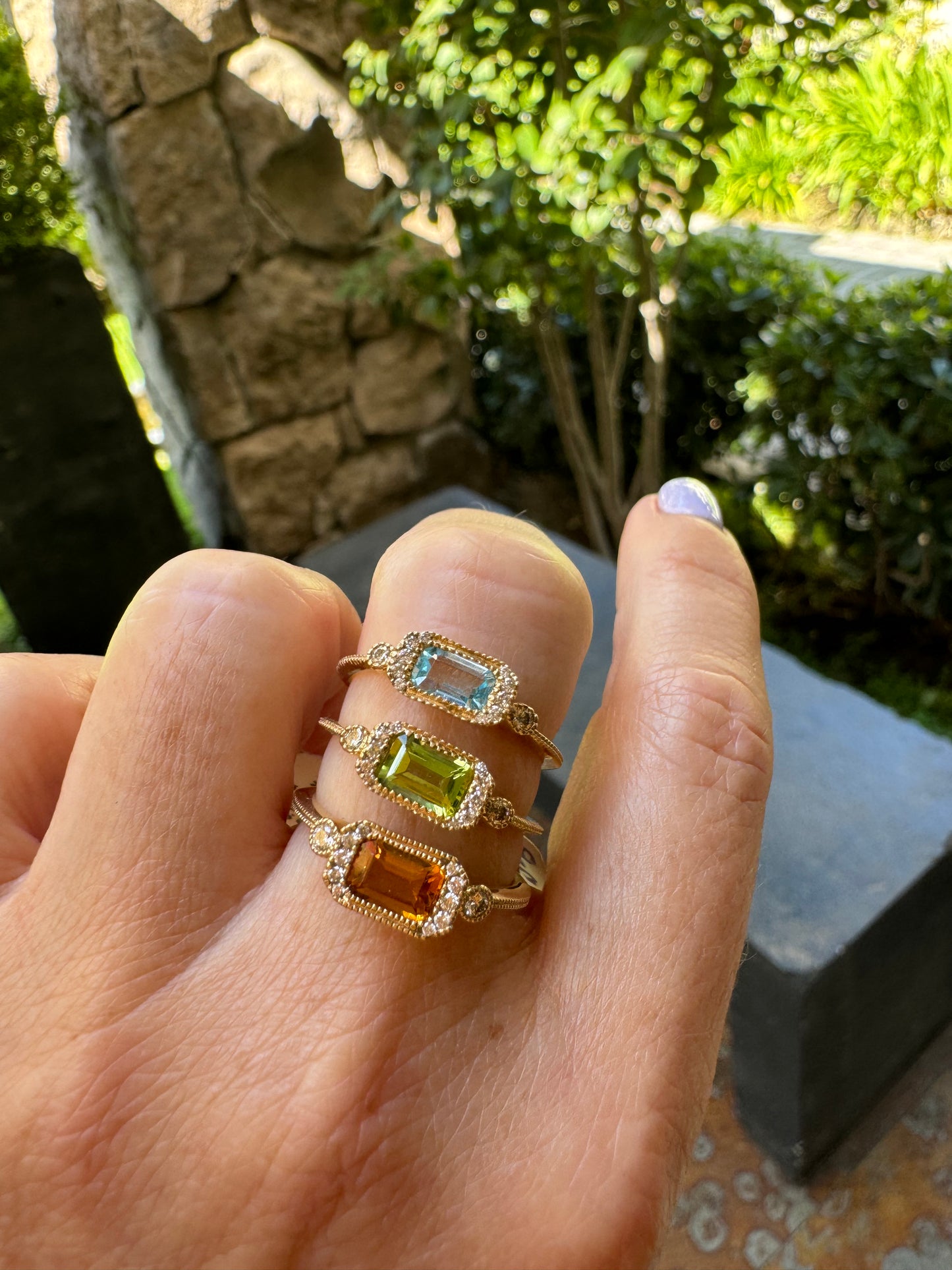 Anillo de Citrino 0,10 ct