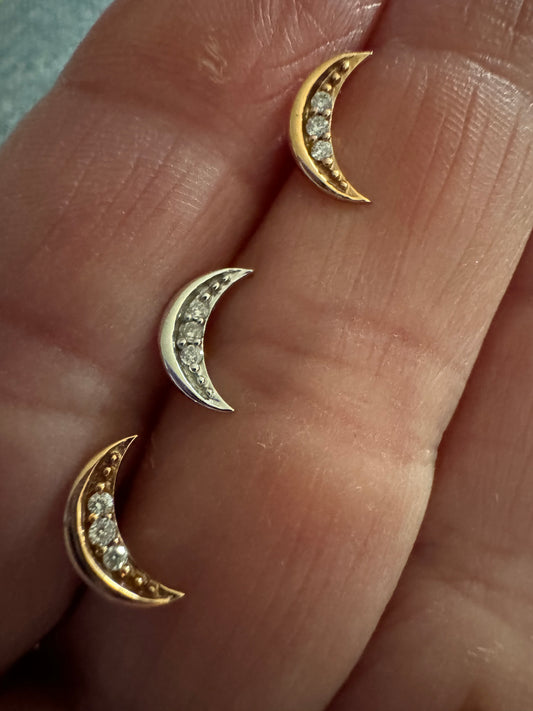 Aro en oro rosado 18k con diseño de luna