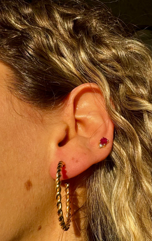 Aros tipo argollas entorchadas