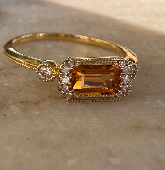 Anillo de Citrino 0,10 ct