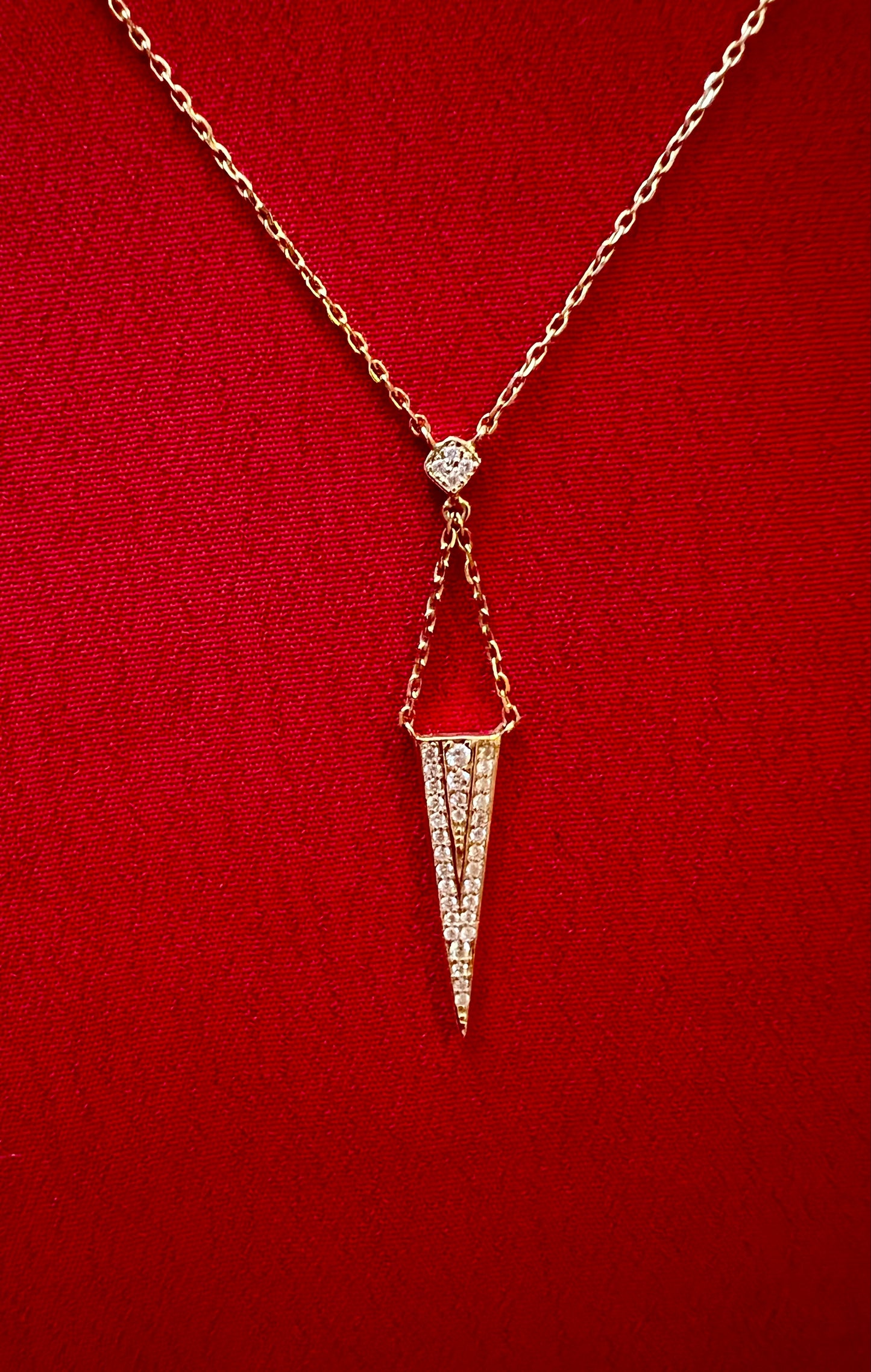Collar Lariat en Oro Amarillo 14k