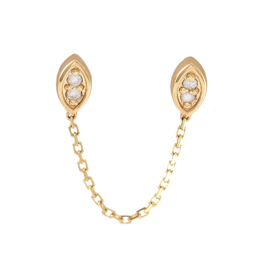 Aro en Oro 14k y Diamantes Micro Pavé