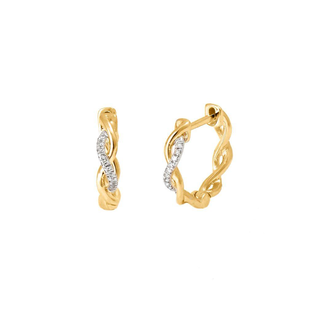 Aros de Oro Amarillo 14k con Detalles Delicados
