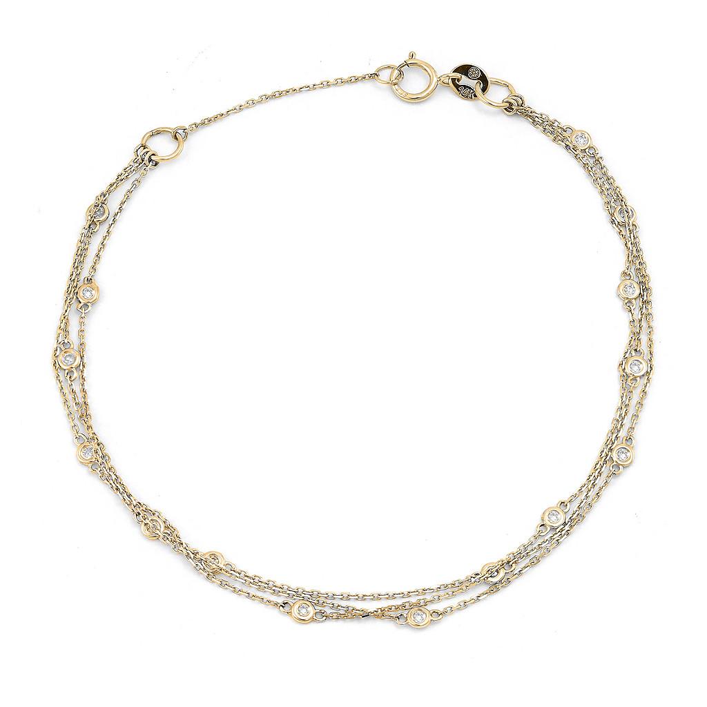 Pulsera de Oro Amarillo 14k con Detalles Delicados