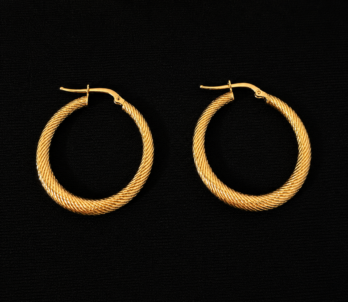 Aros tipo argollas plata bañadas en oro