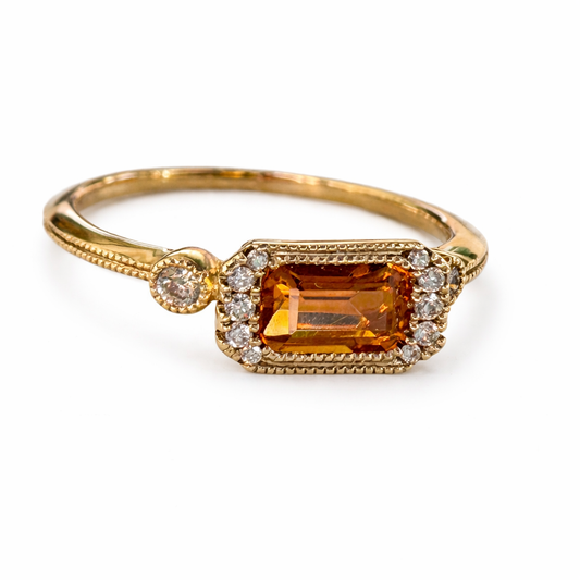 Anillo de Citrino 10k