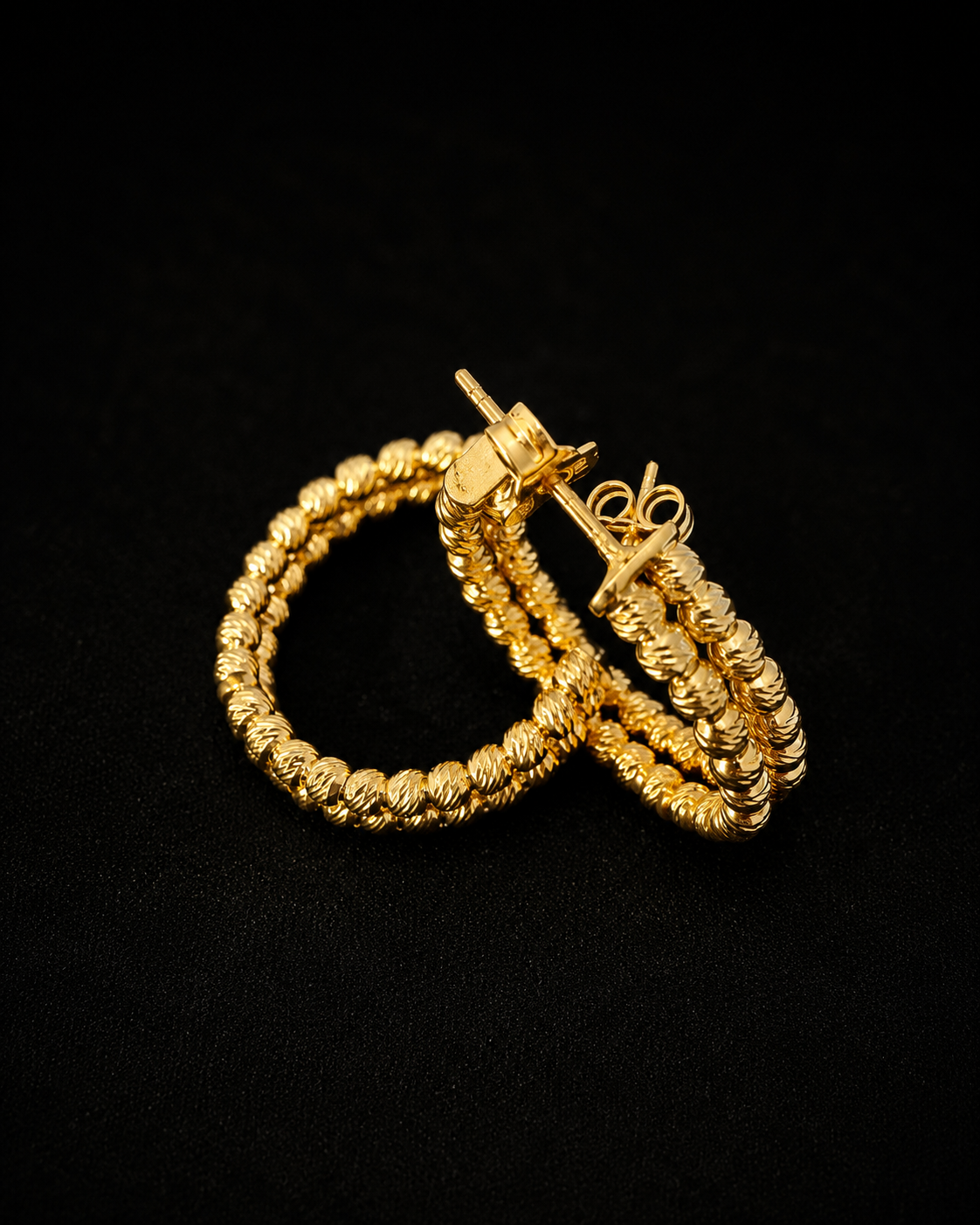Aros tipo argollas plata bañadas en oro