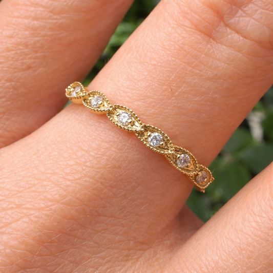 Anillo Medio Cintillo Oro Amarillo 10k