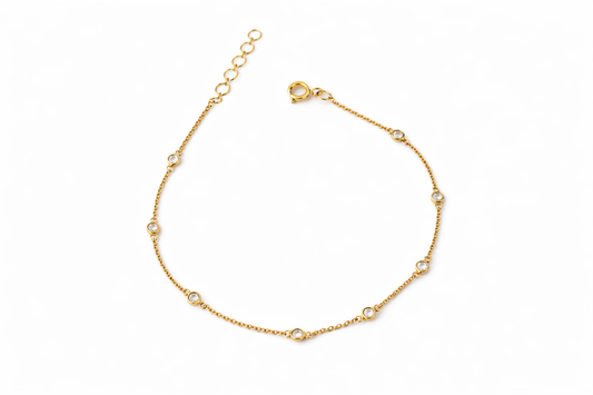 (Copia) Pulsera de Oro Amarillo 14k con Detalles Delicados