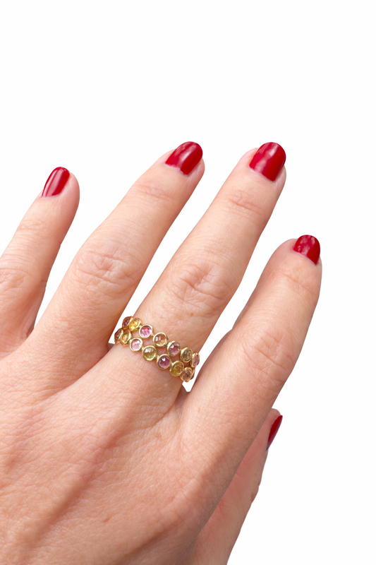 Anillo Sinfín Doble Oro 18k