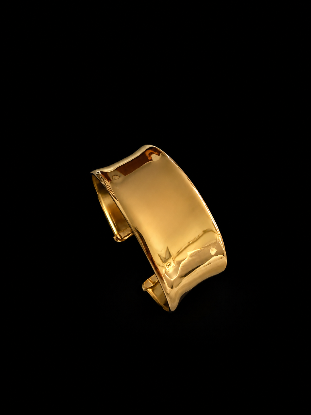 Pulsera Tipo Esclava Plata Bañada En Oro.