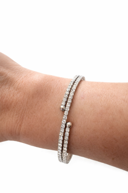 Pulsera en Plata Rodinada con Circones