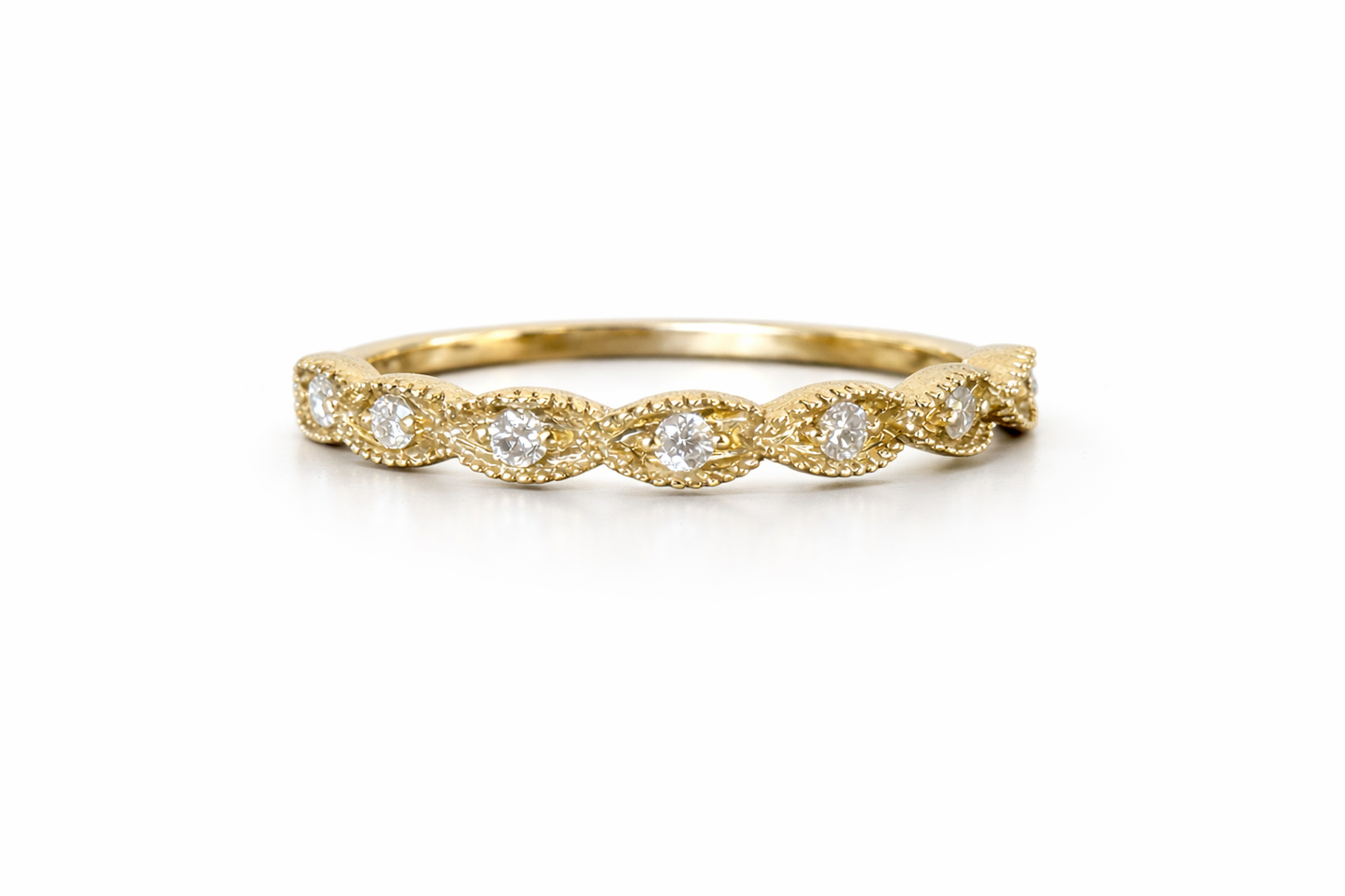Anillo Medio Cintillo Oro Amarillo 10k
