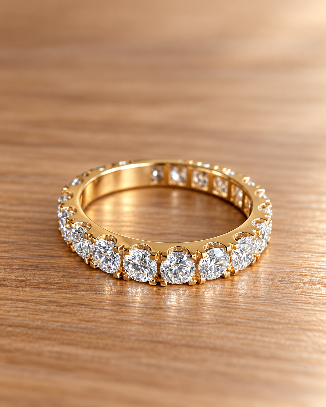 Anillo sin Fin oro 18k con 2 ct Brillantes Laboratorio