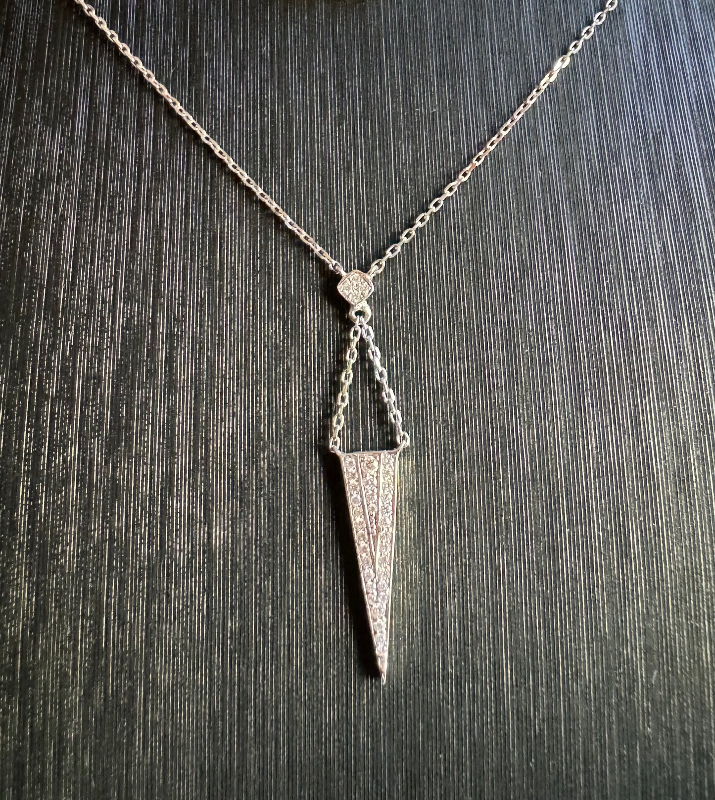 Collar Lariat en Oro Blanco14k