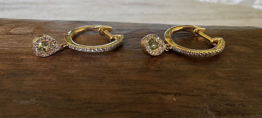 Aros Tipo Huggie en Oro Amarillo 10k