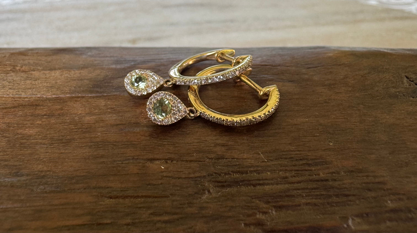 Aros Tipo Huggie en Oro Amarillo 10k